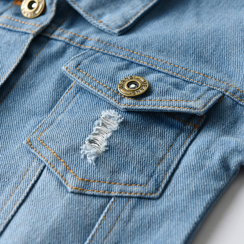 Blue Lapel Jacket for Kids