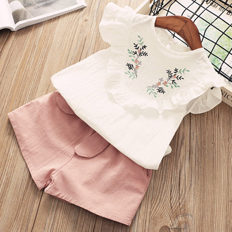 Short Sleeve T-Shirt, Pants & Dress Set