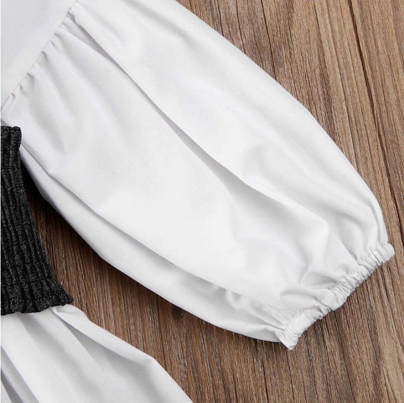 Kids' White A-Line Shirt Dress