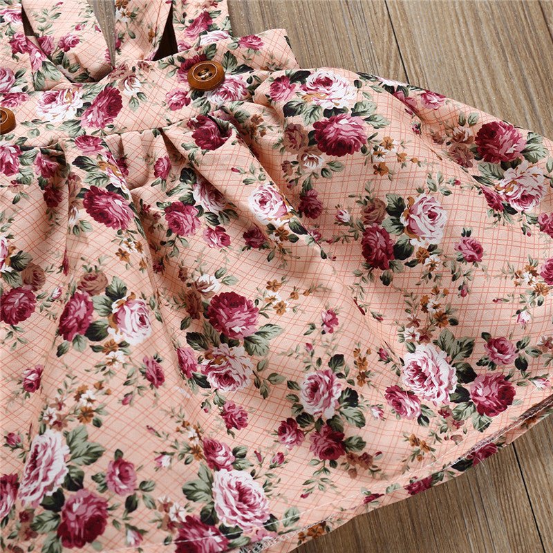 3 - Piece Girls’ Summer Outfit – Romper, Skirt & Headband - Little Pop