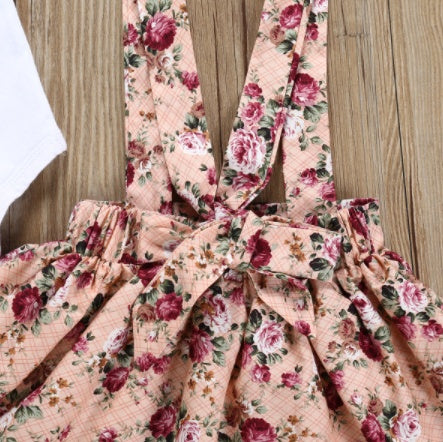 3-Piece Girls’ Summer Outfit – Romper, Skirt & Headband