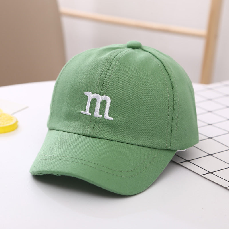 Kids Cotton Baseball Cap with "M" Embroidery