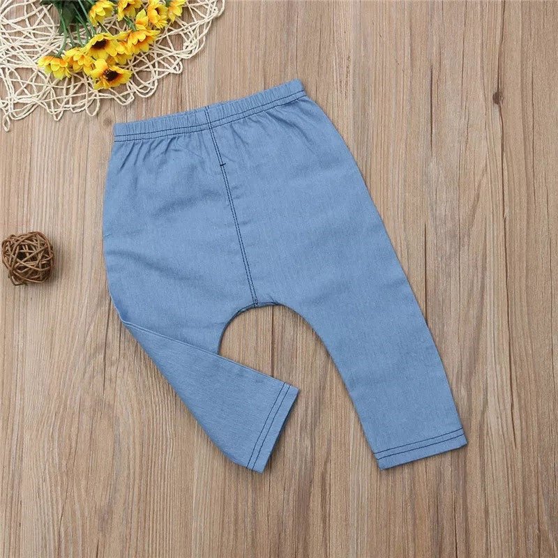 Stylish Baby Denim Pants – Unisex Jeans - Little Pop