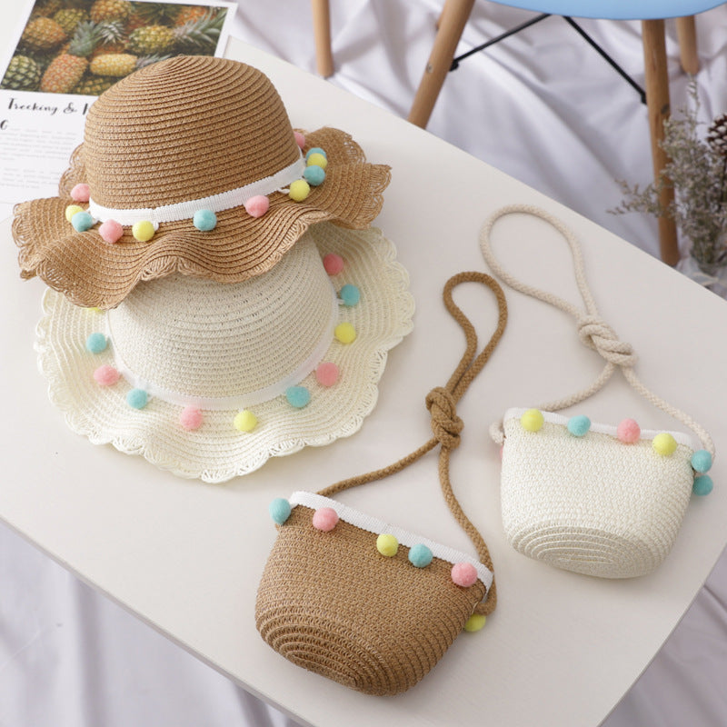 Stylish Straw Hat and Purse