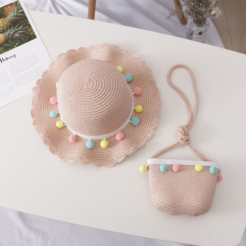 Stylish Straw Hat and Purse
