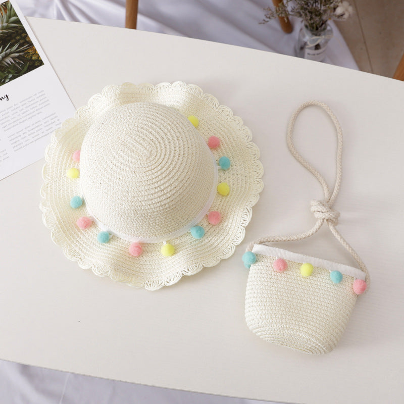 Stylish Straw Hat and Purse