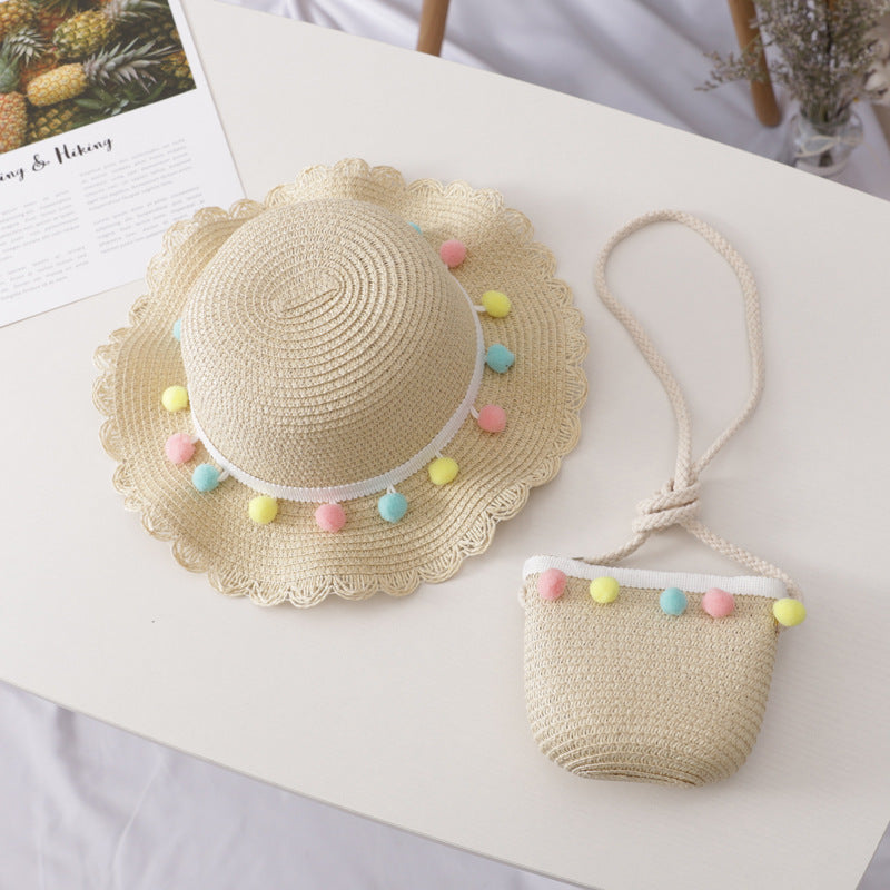 Stylish Straw Hat and Purse