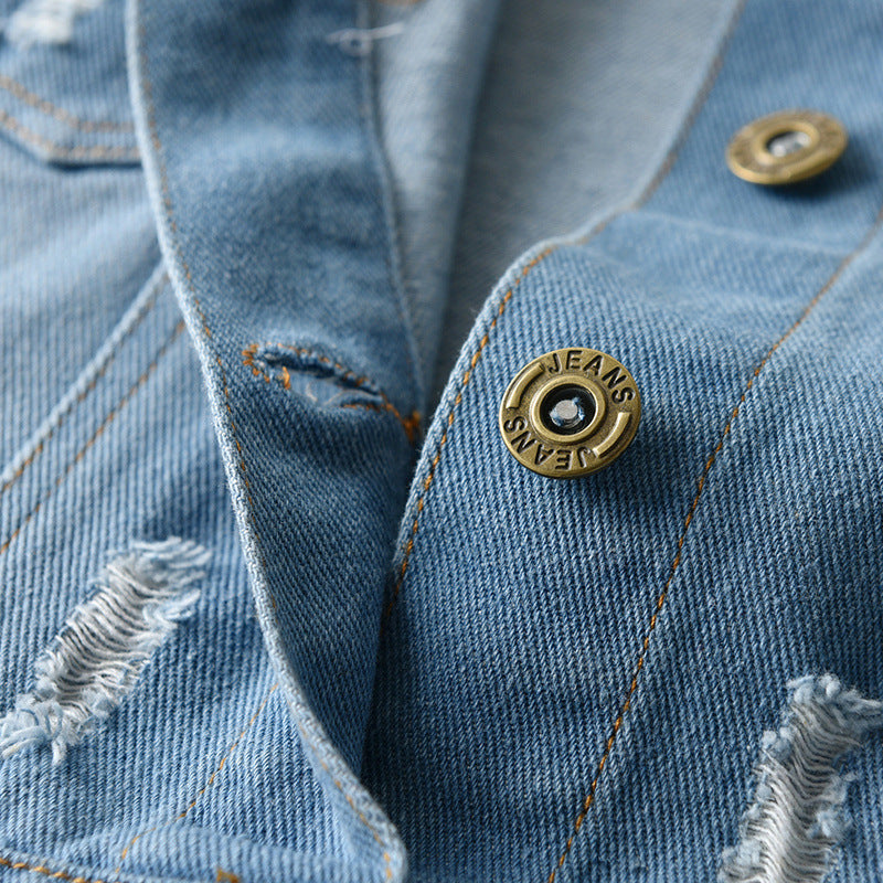 Blue Lapel Jacket for Kids