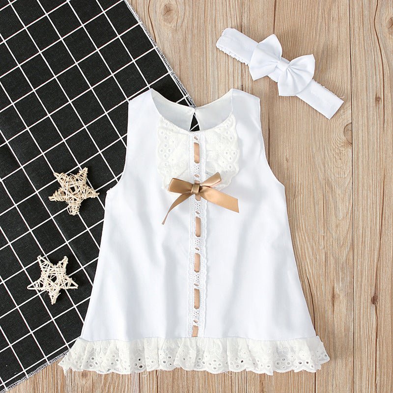 Girls baby sleeveless bow skirt - Little Pop