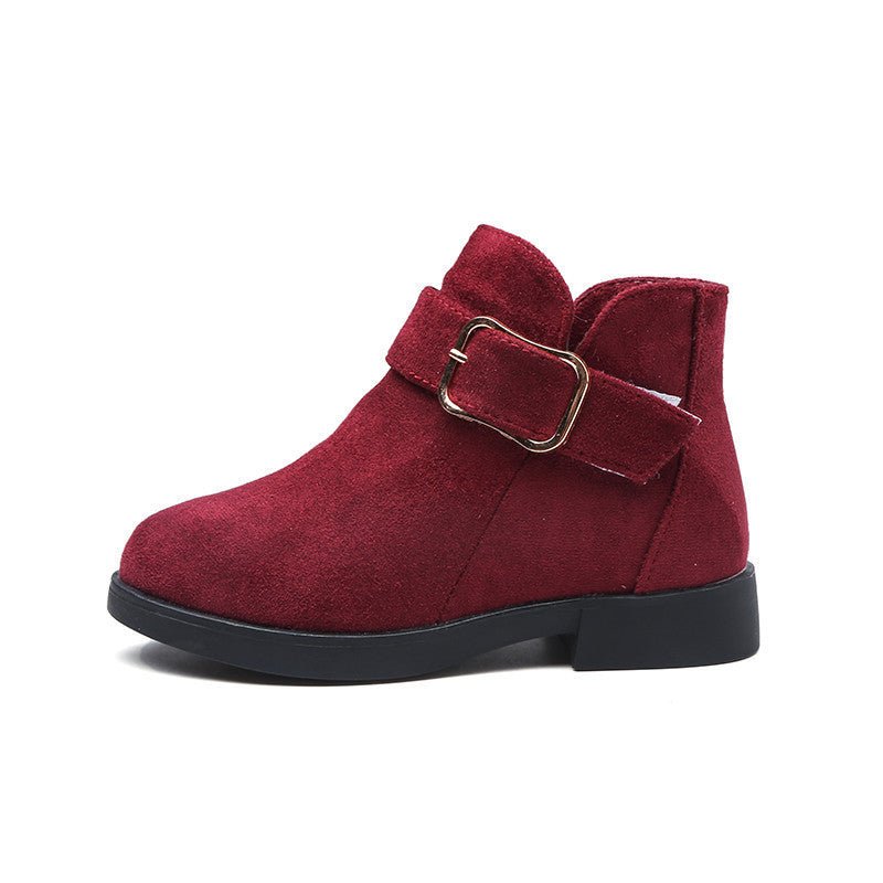 Girls’ Suede Leather Boots – Stylish & Durable - Little Pop