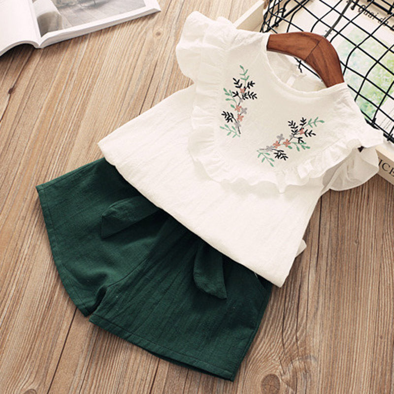 Short Sleeve T-Shirt, Pants & Dress Set