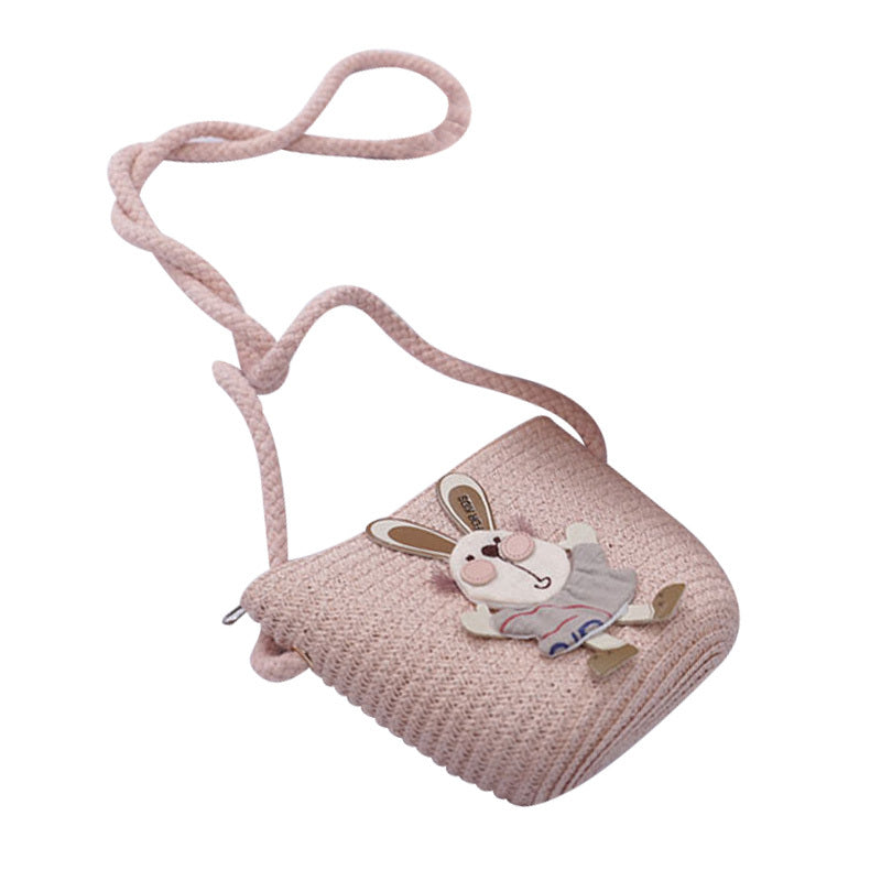 Girls’ Straw Hat & Bunny Bag Set