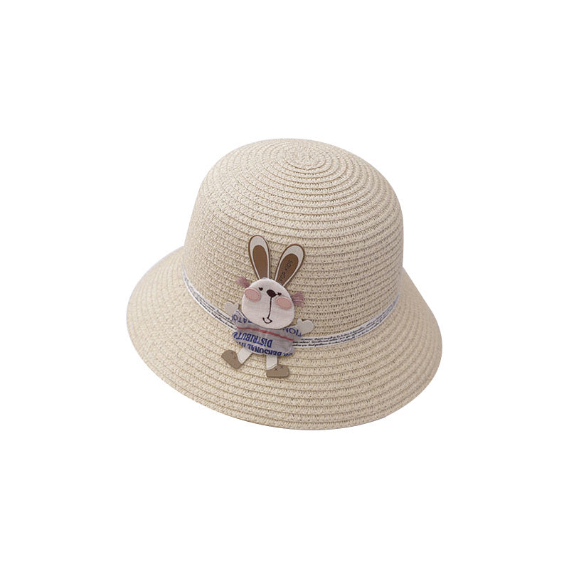 Girls’ Straw Hat & Bunny Bag Set