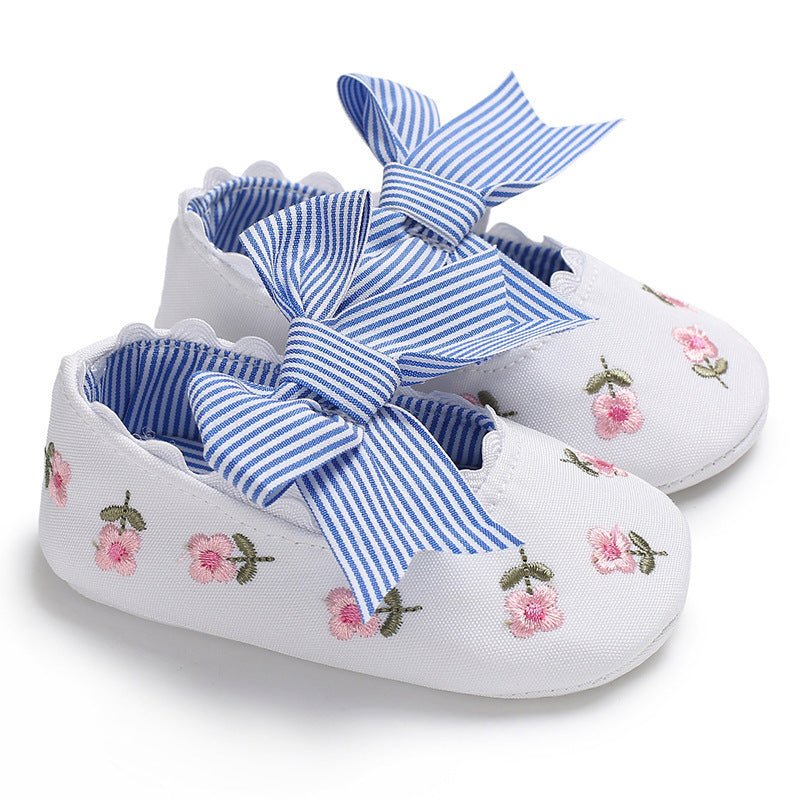 Baby Girl Bow Shoes – Toddler Non - Slip Dress Shoes - Little Pop