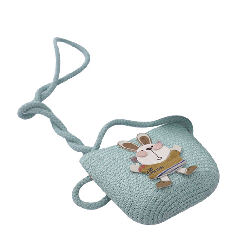 Girls’ Straw Hat & Bunny Bag Set