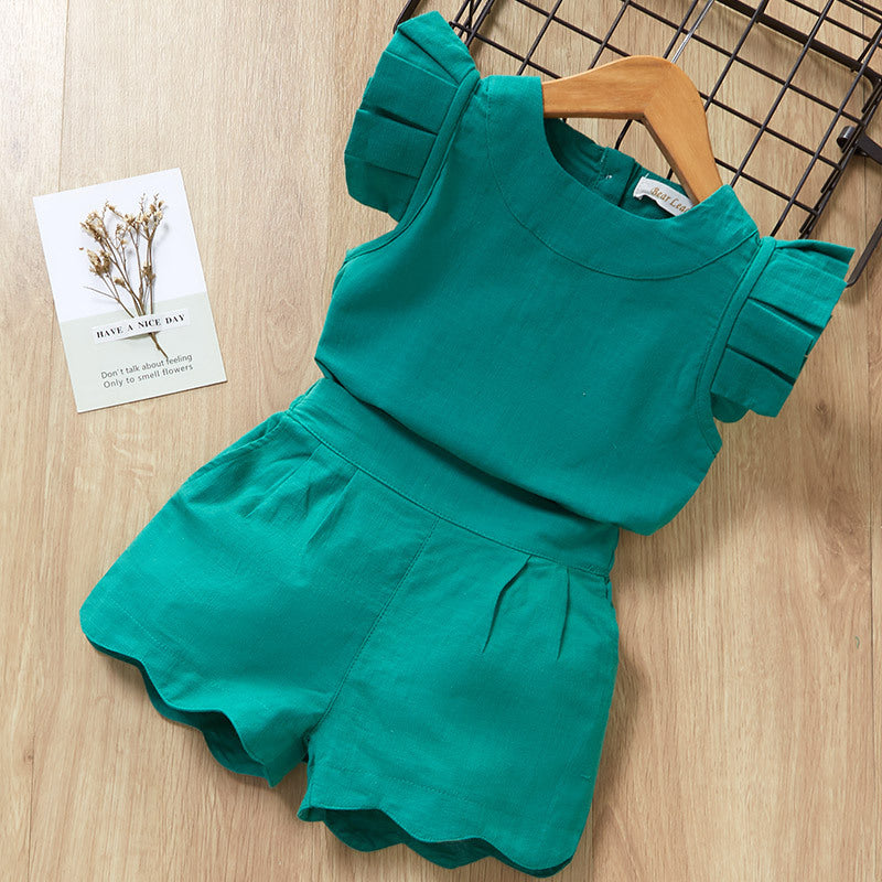 Short Sleeve T-Shirt, Pants & Dress Set