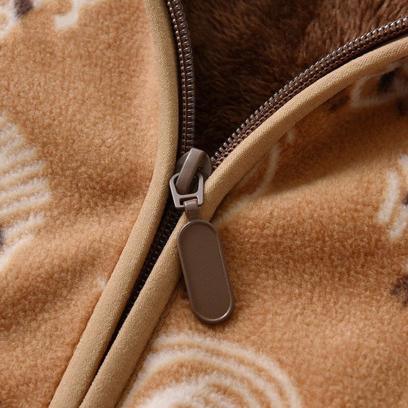 Kids Fleece Jacket with Stand Collar – Cozy Short Winter Coat - Little Pop