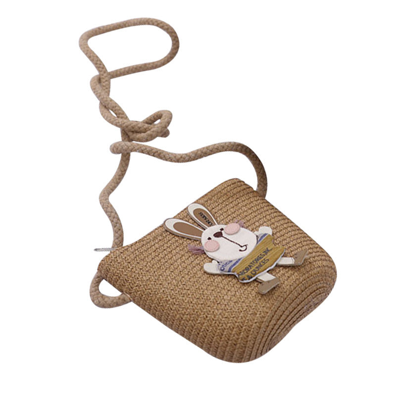 Girls’ Straw Hat & Bunny Bag Set