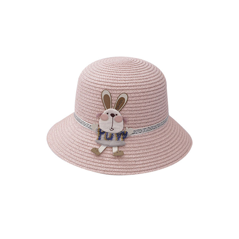 Girls’ Straw Hat & Bunny Bag Set