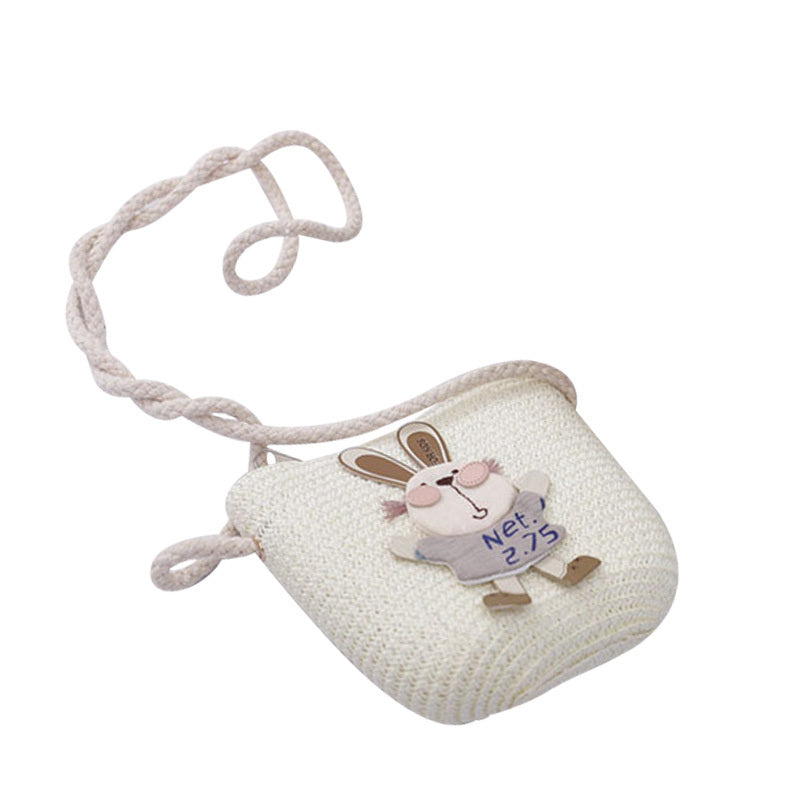 Girls’ Straw Hat & Bunny Bag Set
