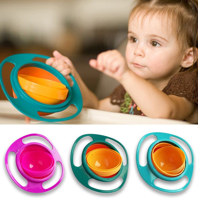 360° Rotate Spill-Proof Bowl for Kids