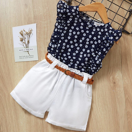 Short Sleeve T-Shirt, Pants & Dress Set - Little Pop