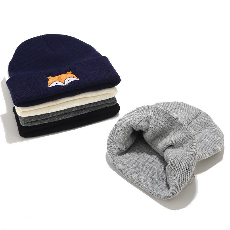 Children’s Wool Beanie – Soft Embroidered Cap - Little Pop