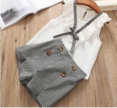 Adorable Girls’ Cotton Outfit – Big Bow T-Shirt & Shorts - Little Pop