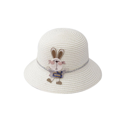 Girls’ Straw Hat & Bunny Bag Set