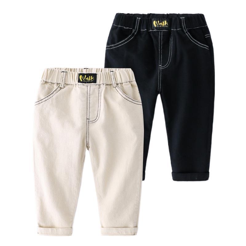 “Baby Boys’ Solid Color Pants – Comfortable Everyday Trousers” - Little Pop