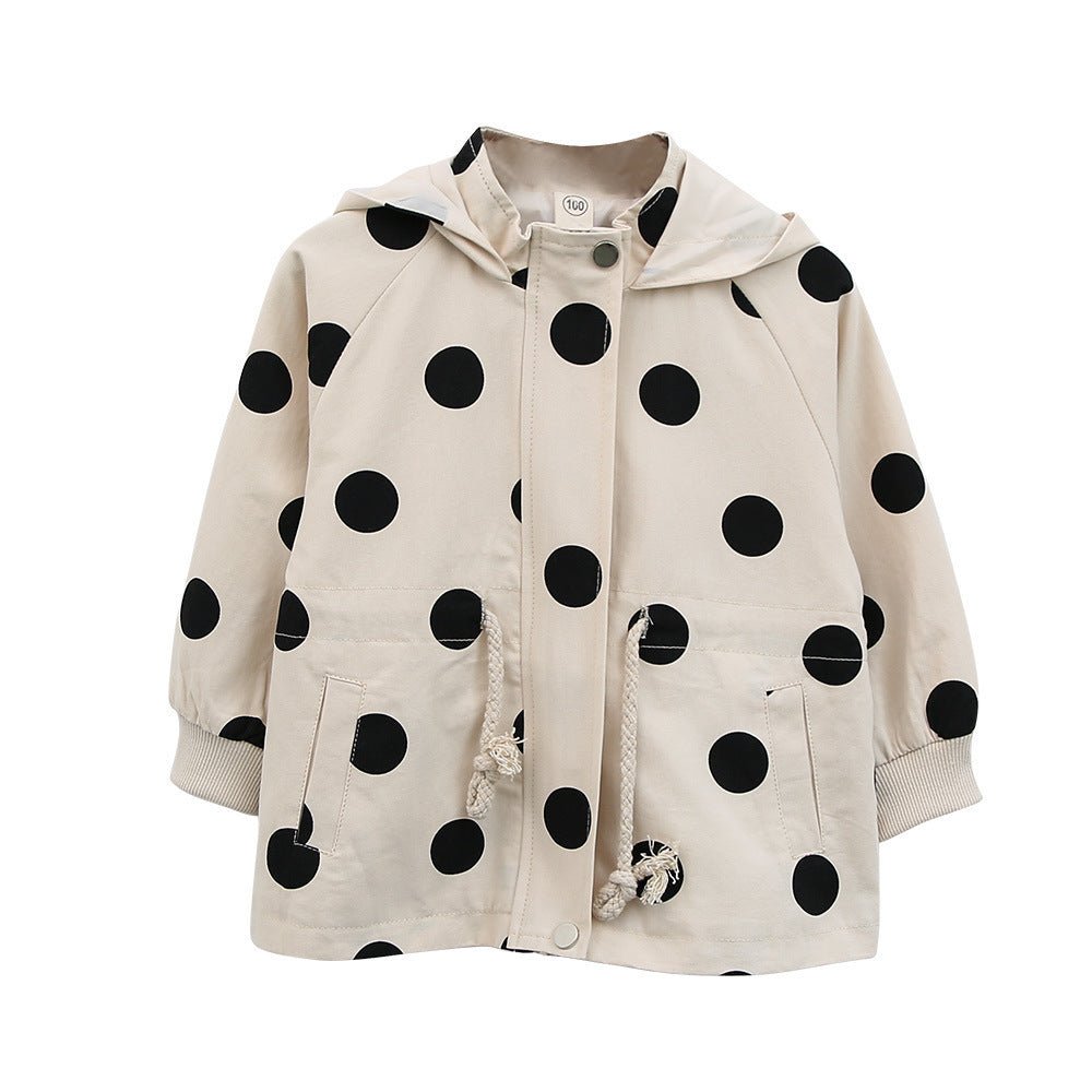 Girls’ Casual Jacket – Stylish Polka Dot Design - Little Pop