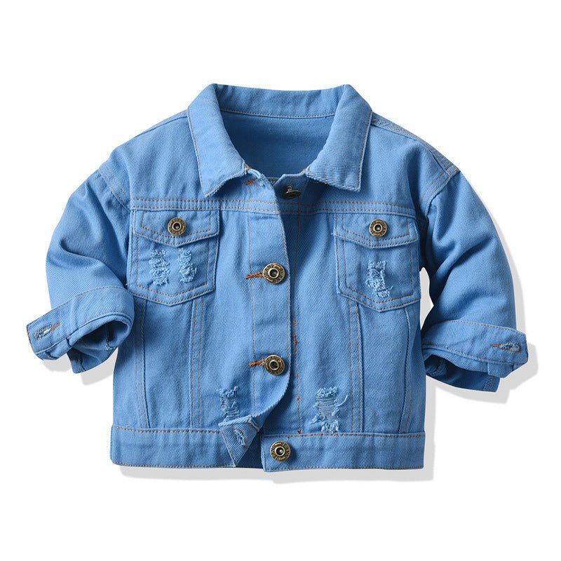 Trendy Kids’ Tie - Dye Denim Jacket – Long Sleeve Outerwear - Little Pop