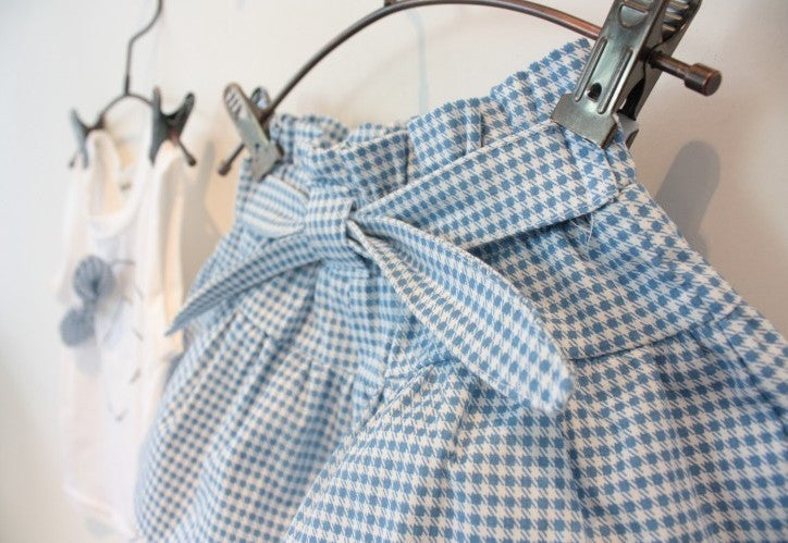 2-Piece Girls’ Clothing Set – Short Sleeve Bow Shirt & Skirt