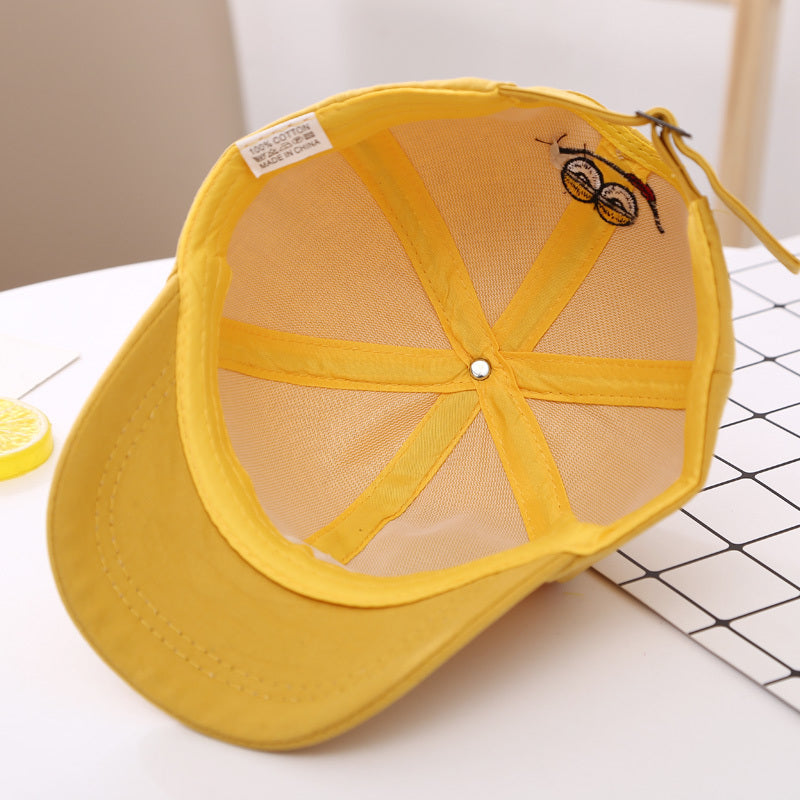 Kids Cotton Baseball Cap with "M" Embroidery