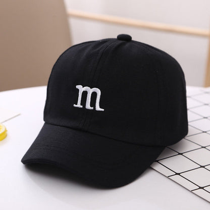 Kids Cotton Baseball Cap with "M" Embroidery