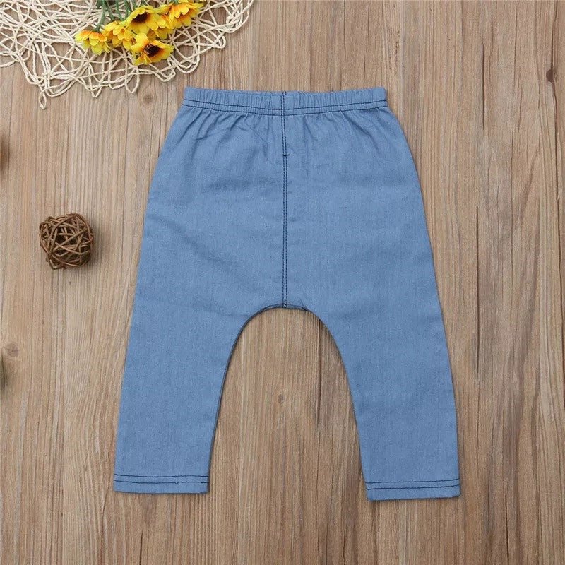 Stylish Baby Denim Pants – Unisex Jeans - Little Pop