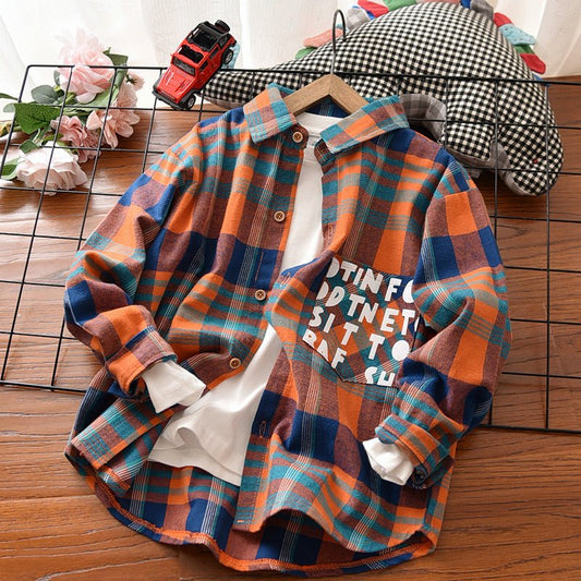 Kids’ Plaid Long Sleeve Shirt - Little Pop