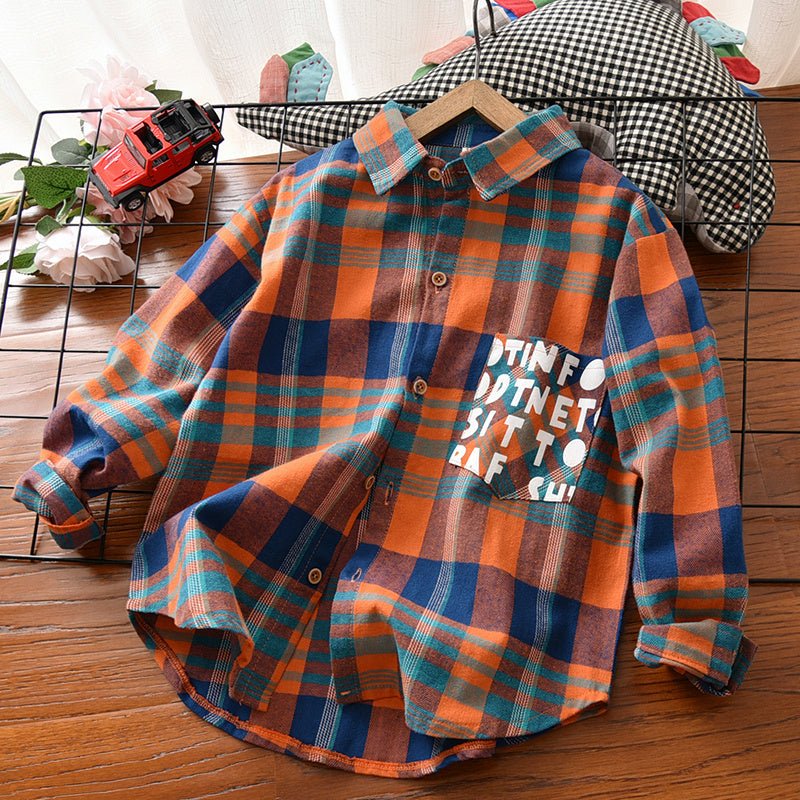 Kids’ Plaid Long Sleeve Shirt - Little Pop