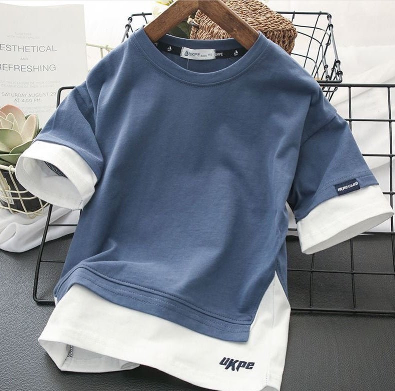 Boys’ Layered Look Sweatshirt - Little Pop