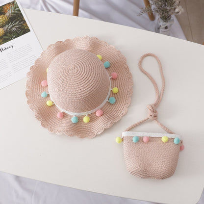 Stylish Straw Hat and Purse