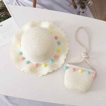 Stylish Straw Hat and Purse