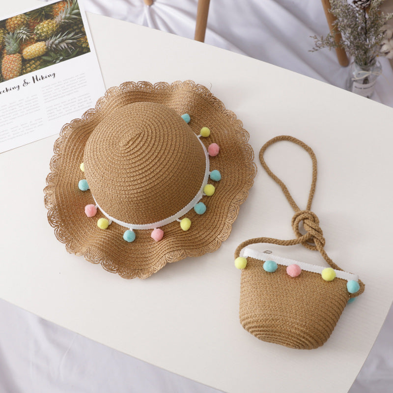 Stylish Straw Hat and Purse