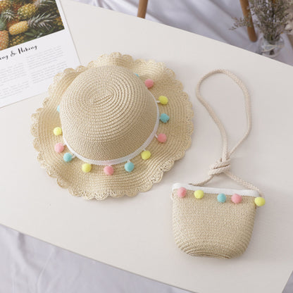 Stylish Straw Hat and Purse