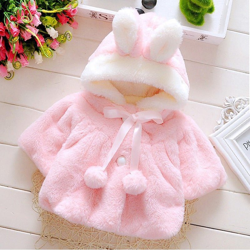 Baby Hooded Coat with Bunny Ears – Soft & Cozy Outerwear - Little Pop