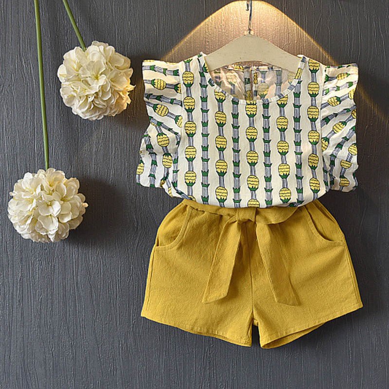 Short Sleeve T-Shirt, Pants & Dress Set - Little Pop