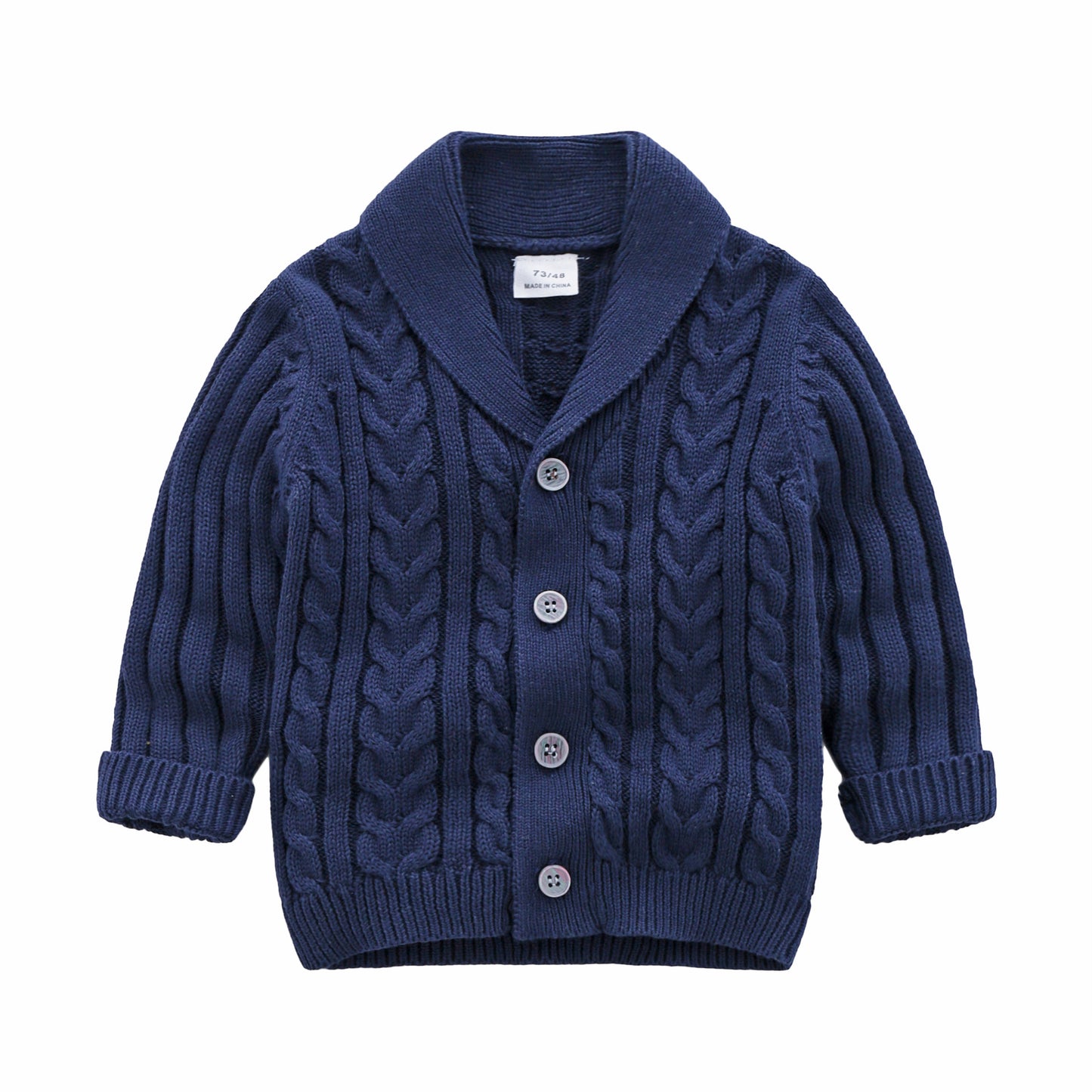 Baby Boy Cotton Knit Cardigan – Soft & Easy - to - Wear Style - Little Pop