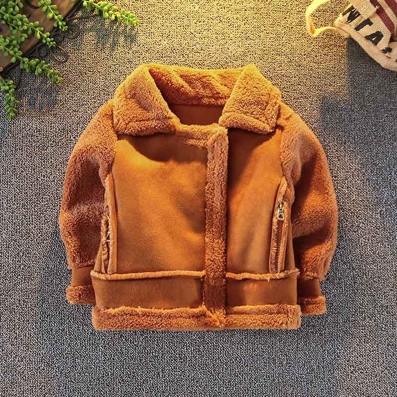Children’s Casual Brown Jacket – Stylish Short Outerwear - Little Pop