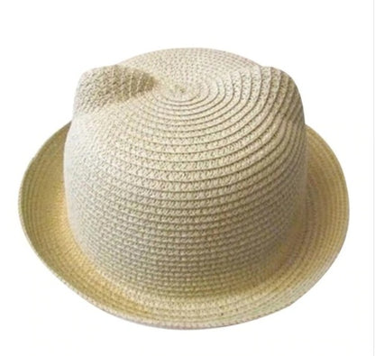 Cute Style Cat Ears Straw Hat