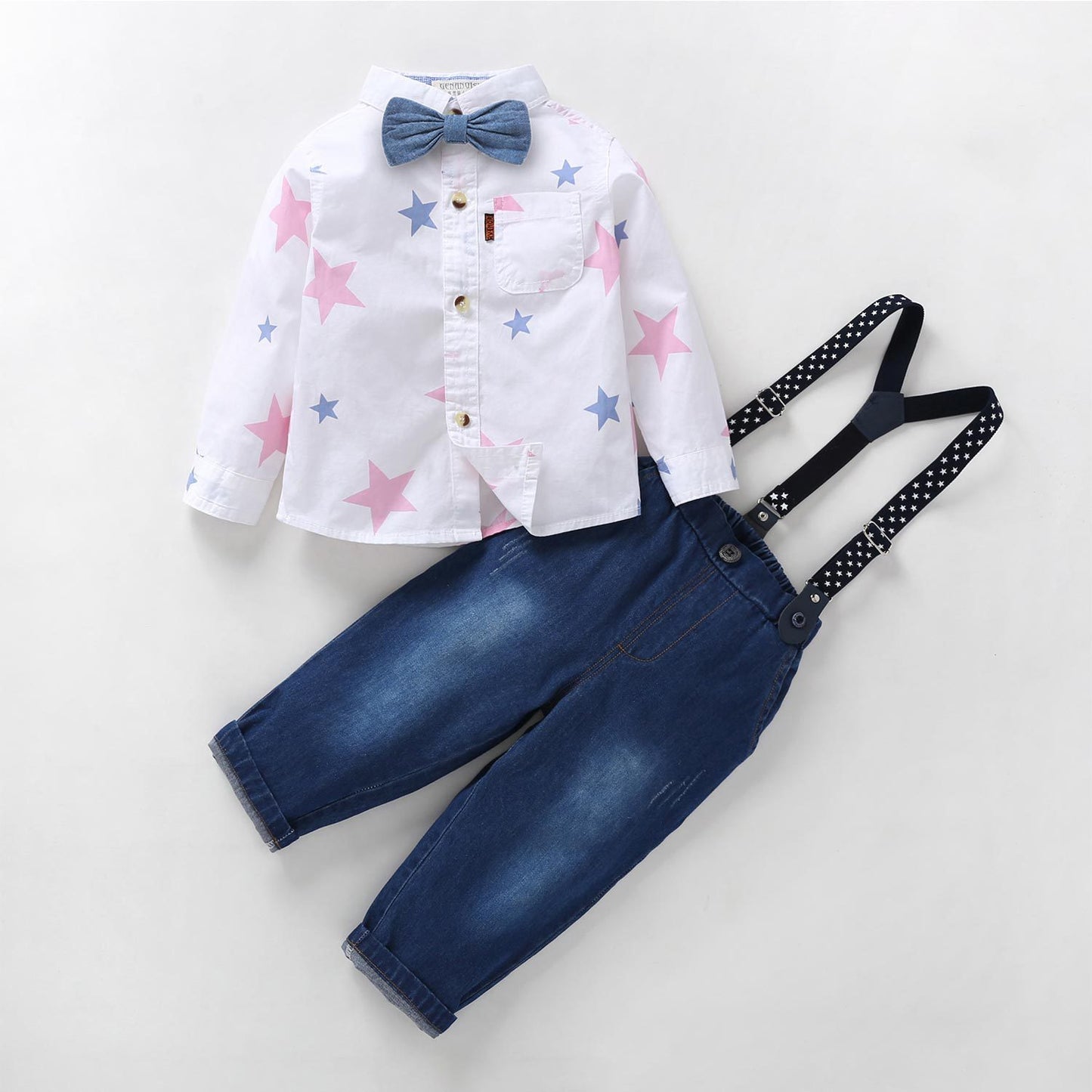 Baby Boys’ Gentleman Outfit – 3 Piece Suit with Suspenders & Bow Tie - Little Pop