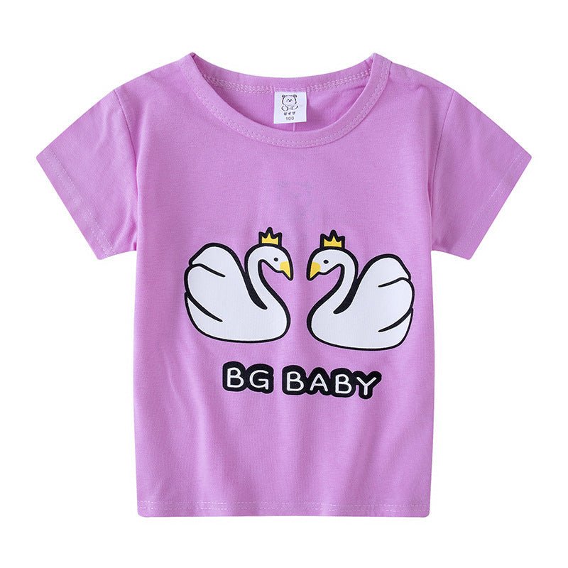 Kids’ Cartoon T-Shirt – Boys’ and Girls’ Short Sleeve Casual Top - Little Pop